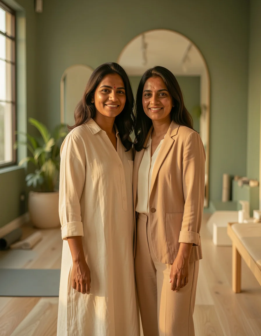 Priya Mehta and Dr. Tara Nair, founders of Lumora Wellness